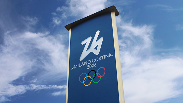 sign at Olympics - Milano Cortina 2026