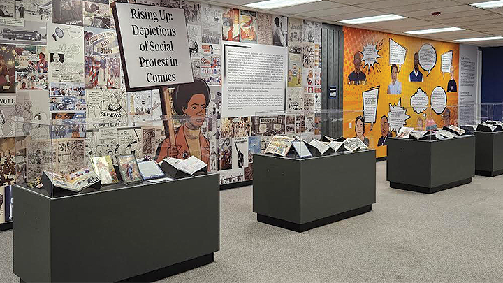 library exhibit - Rising Up Depictions of Social Protest in Comics