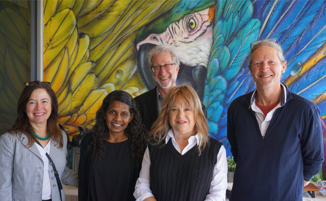 (L to R): Maria Ibarra, Risa Levitt, Betty Samraj, Peter Herman, and Andrew Wiese.