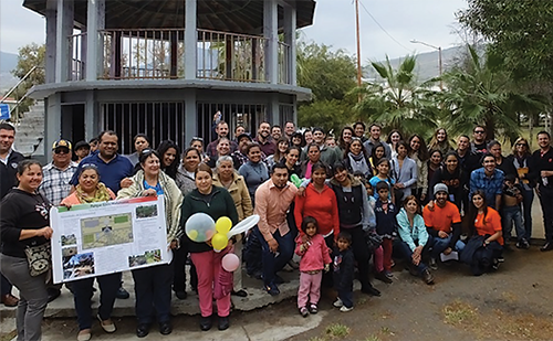 In 2016, student members of The Sage Project joined the community at Ejido Matamoros in Tijuana, Mexico following the group's presentation of park designs.