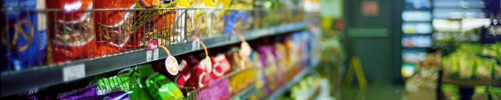 shelf in store with food on it