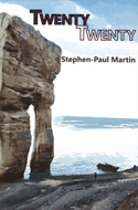 book cover - person on beach with large rock structures