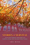book cover - building at a university, fall leaves